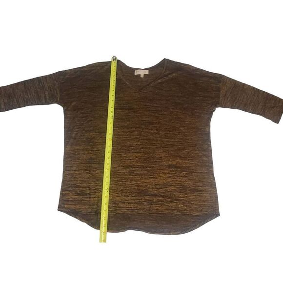 Philosophy Casusl Or Business Casual  Half Sleeve Stretchy Copper And Black V Ne - Picture 5 of 6